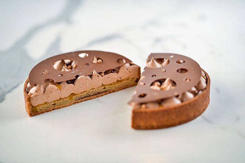 Chestnut and mandarin tart