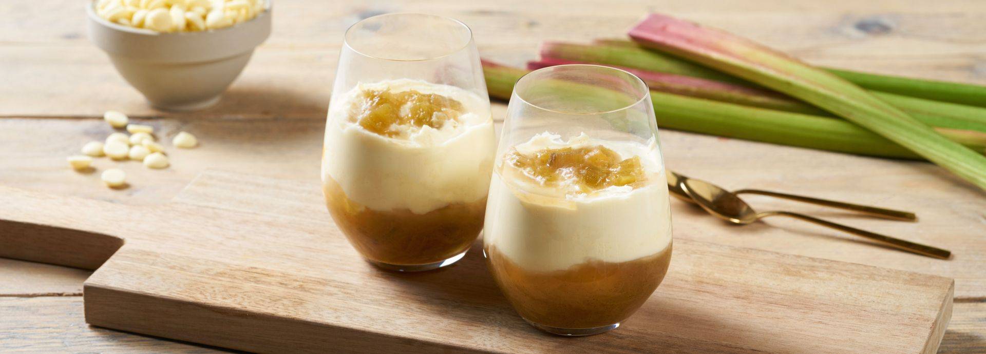 White Chocolate & Rhubarb Mousse