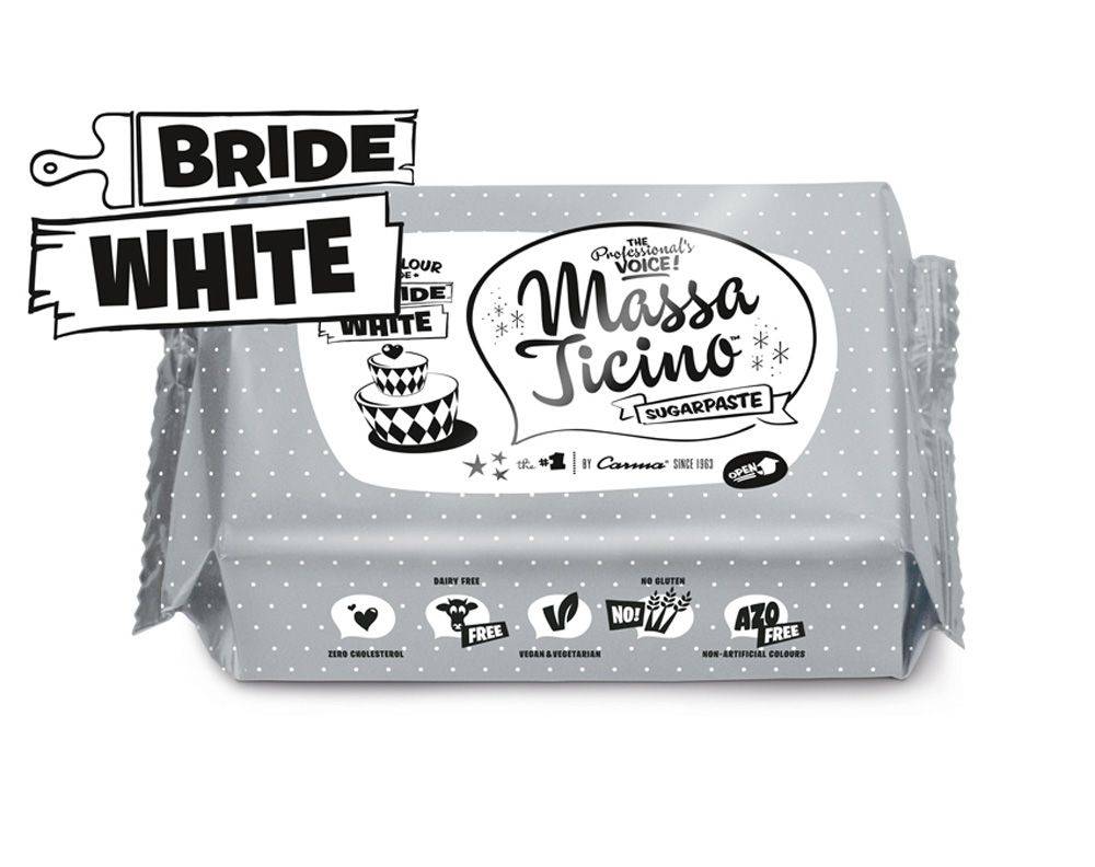 Carma - WHITE SUGAR PASTE – MASSA TICINO™ BRIDE WHITE – 1KG