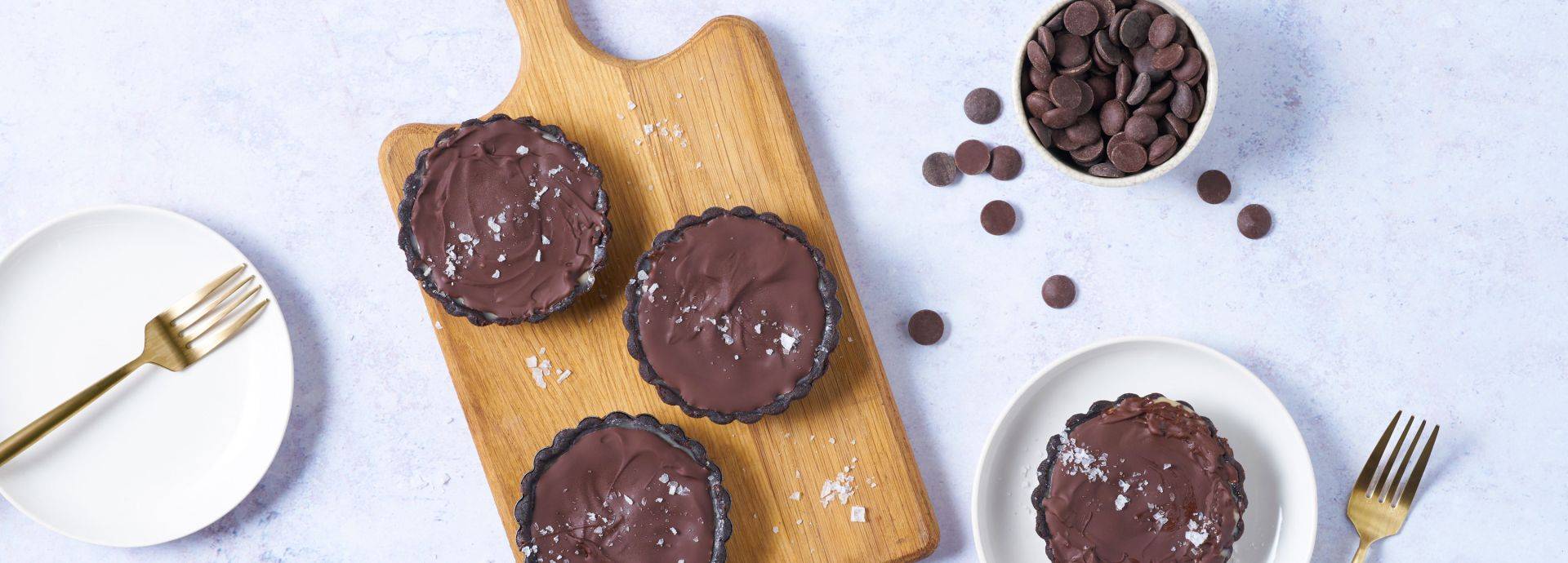 Salted Caramel and Chocolate Tartlets