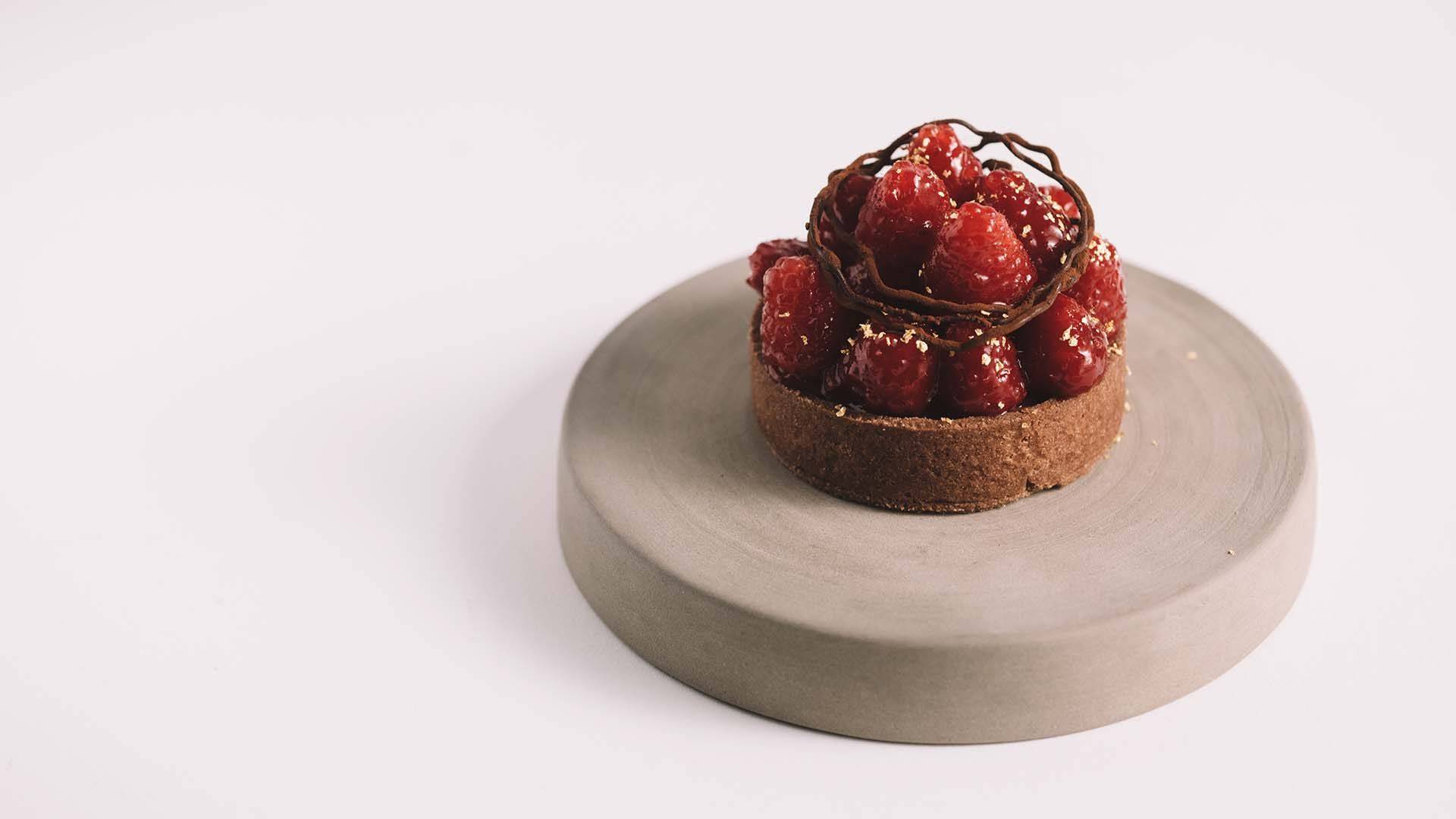 Vegan Raspberry and Chocolate Tarts