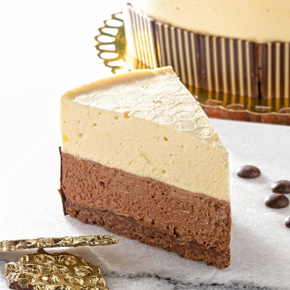 Torta mousse dois chocolates ao perfume de mel e cognac