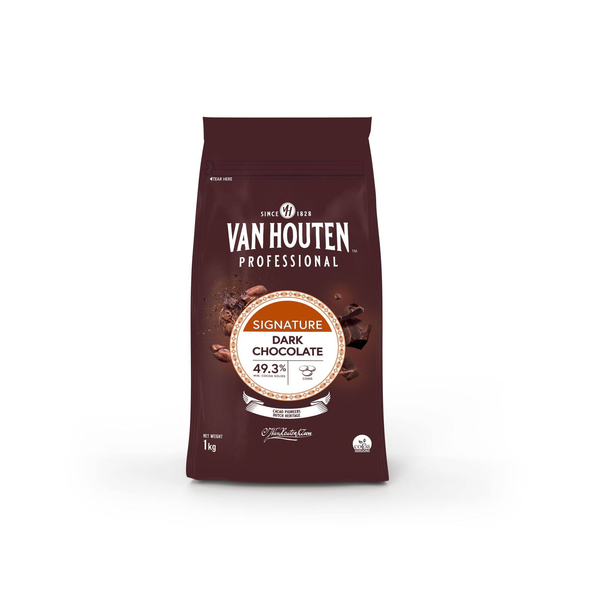 Van Houten Professional - Signature Dark Chocolate 49.3% 1kg Coins