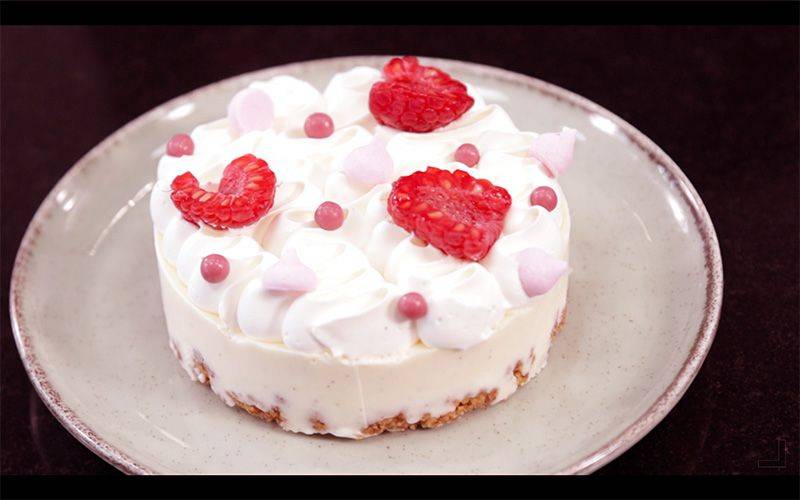 Cheesecake con chocolate blanco