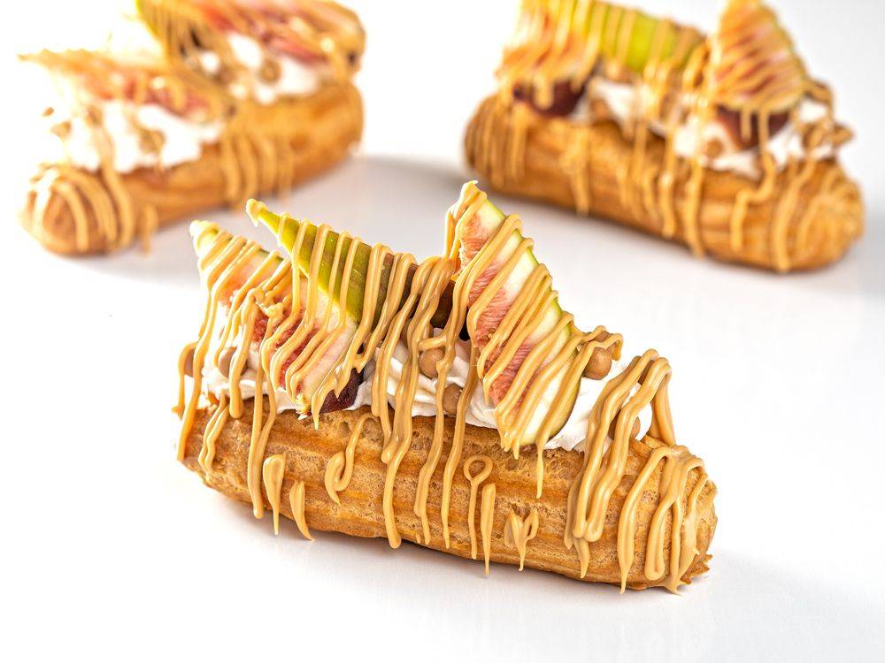 Éclair de Caramelo com Missô e Figos
