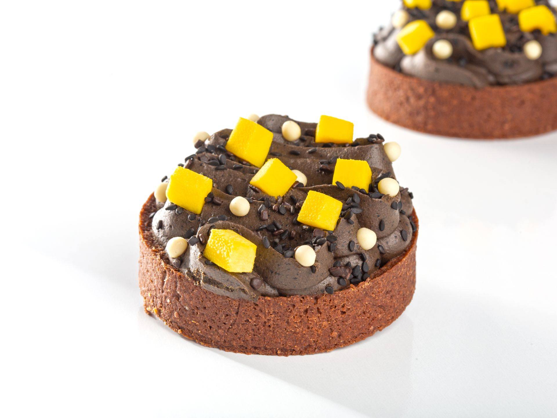 Torta de Gergelim Preto com Manga