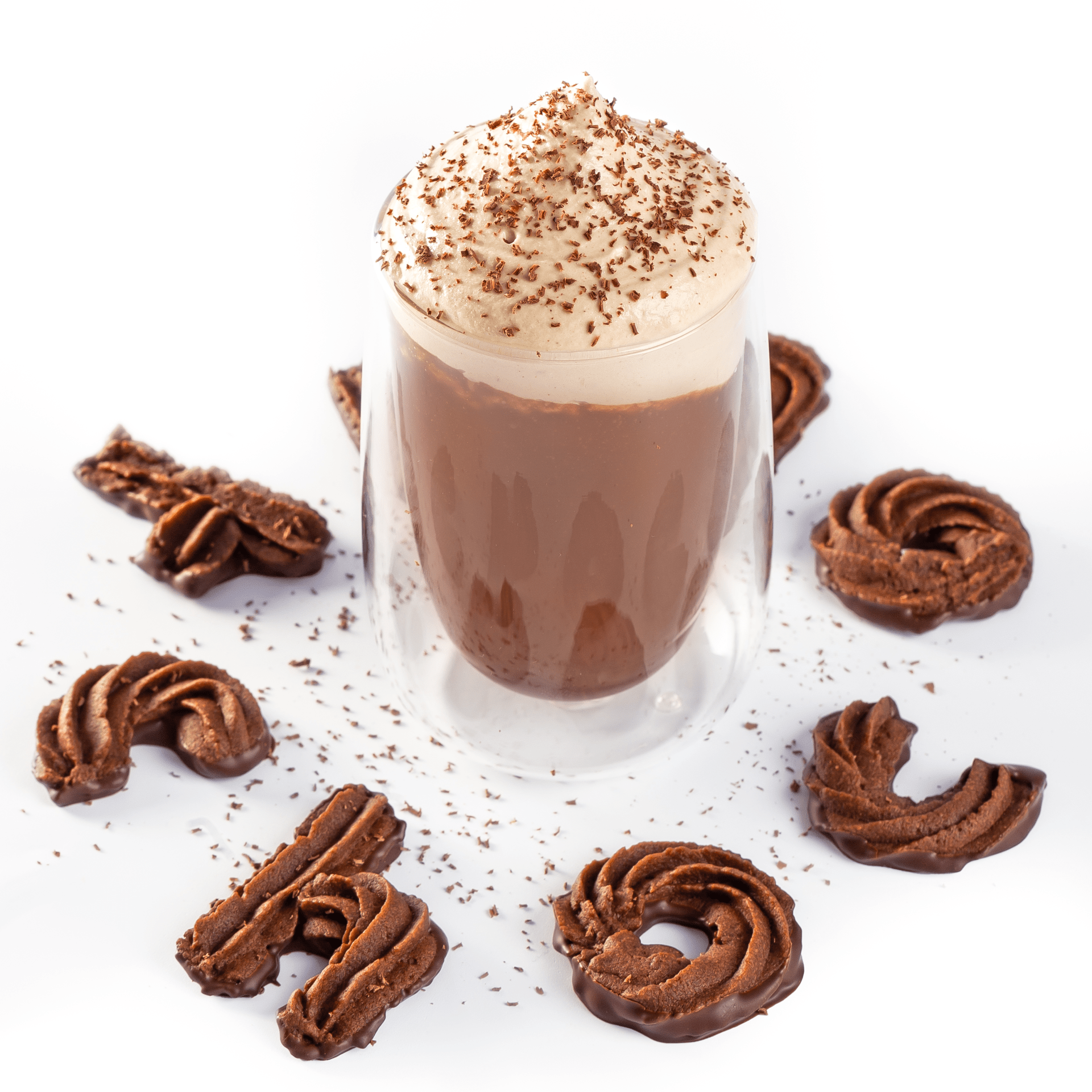 Chocolate Quente de Avelã e Sablé Viennois