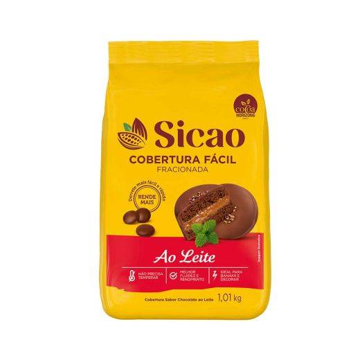 Cobertura Fracionada Sabor Chocolate Ao Leite Sicao Fácil 1,01 kg