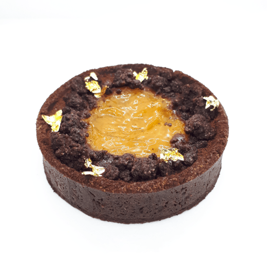 Baked Chocolate and Apricot Ginger Tart