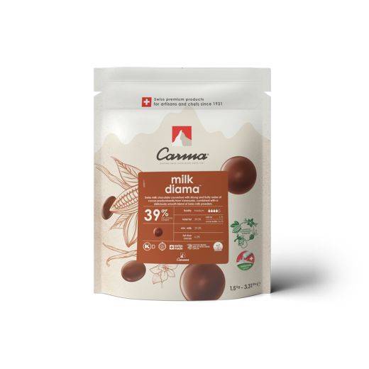 MILK COUVERTURE - MILK DIAMA 39% - DROPS - BAG 1,5KG