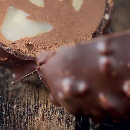 Chocolate nougat balls