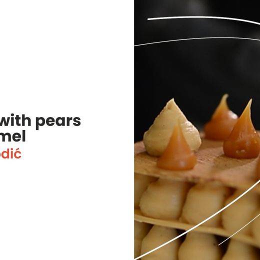 Demonstration video<span>Gold tart with pears and caramel</span>
