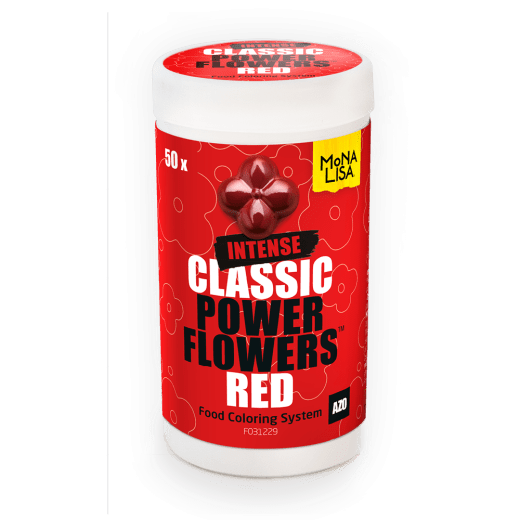 Power Flowers Classic Red Intense - Food Colorants - 50 pcs