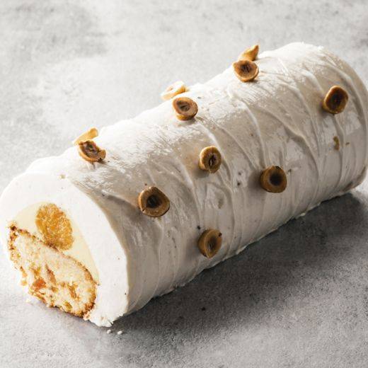 Stollen Christmas Yule Log with Citrus, Almond & Rum