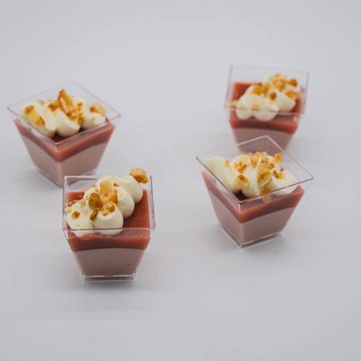 Rb2 and White chocolate Macadamia Verrine