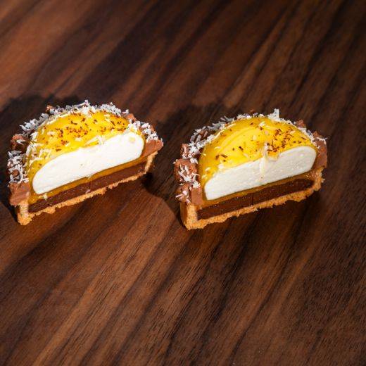 Kumquat, Mango, Coconut Tart