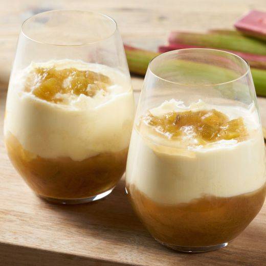 White Chocolate & Rhubarb Mousse