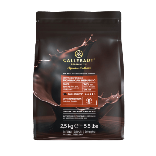 Callebaut Signature Collection - Hořká Origin čokoláda - Zestina Dominican Republic - 2.5kg - Callets