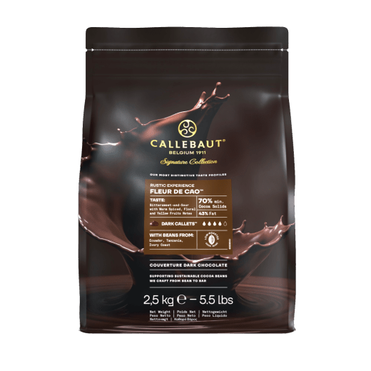 Callebaut Signature Collection - Dark Origin Chocolate - Rustic Fleur de Cao - 2.5kg - Callets