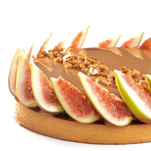 Torta de Caramelo com Figos, Mel e Alecrim