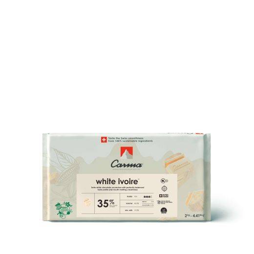 COUVERTURE BLANCHE - WHITE IVOIRE 35% - BLOC - FLOW PACK 2KG