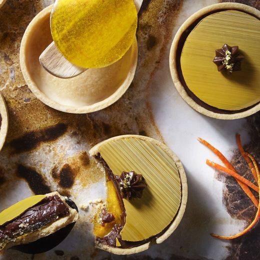 tarteletki pomarańczowe z czekoladą