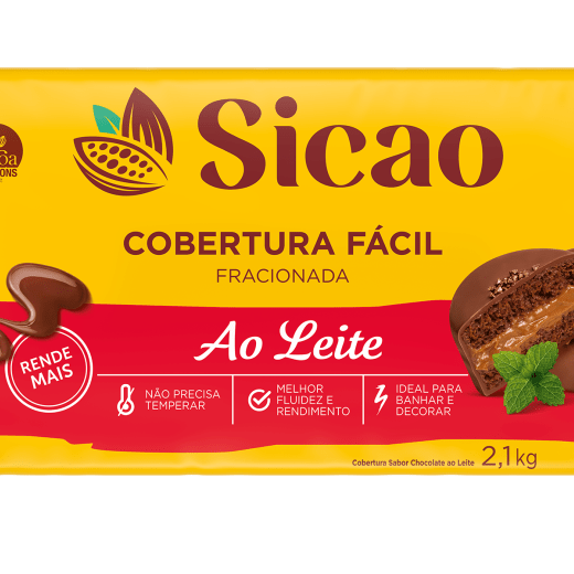 Sicao Fácil Cobertura Fracionada Leite Barra 2,1kg