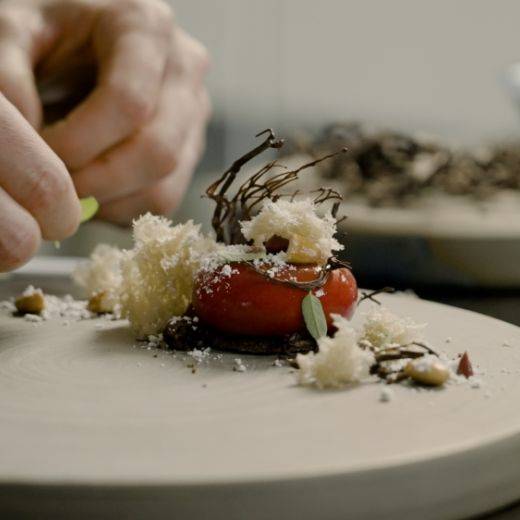 Demonstration video<span>Duck Foie gras & Beets Plated Dessert</span>