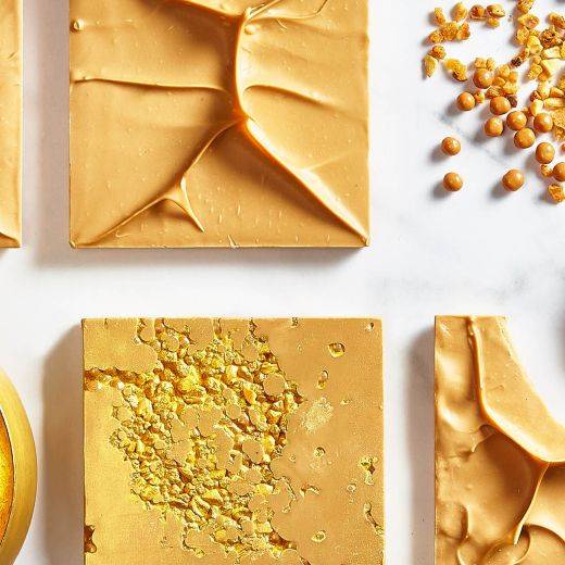 Gold herfsttablet on the go