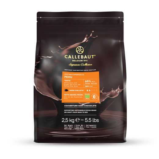 Callebaut Signature Collection - Hořká Origin čokoláda - Zestina Peru - 2.5kg - Callets