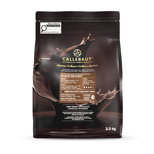 Callebaut Signature Collection - Dark Origin Chocolate - Rustic Fleur de Cao - 2.5kg - Callets