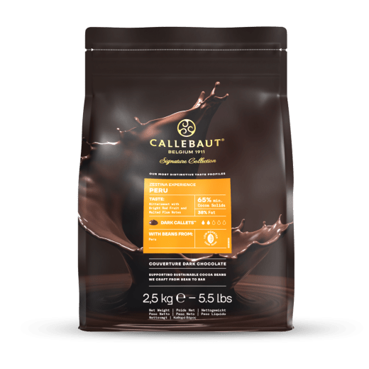 Callebaut Signature Collection - Dark Origin Chocolate - Zestina Peru - 2.5kg - Callets