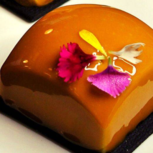 Gold & Coffee Gateaux with a Hazelnut Dacquoise