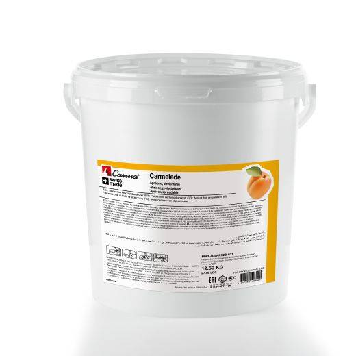 FRUIT PREPARATIONS - CARMELADE APRICOT - PAIL 12.5KG