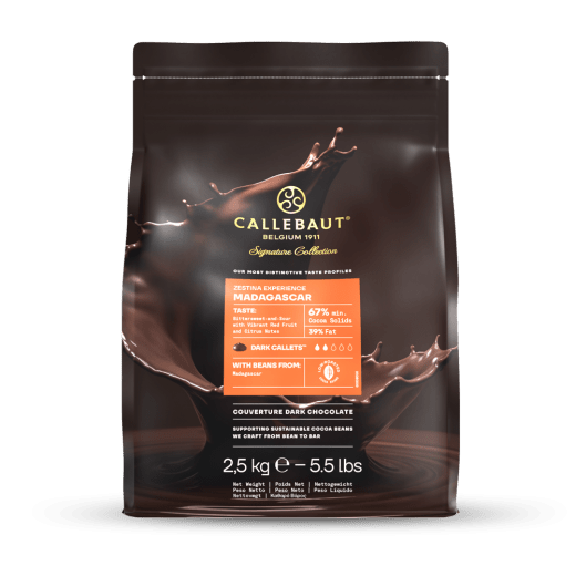 Callebaut Signature Collection - Dark Origin Chocolate - Zestina Madagascar - 2.5kg - Callets
