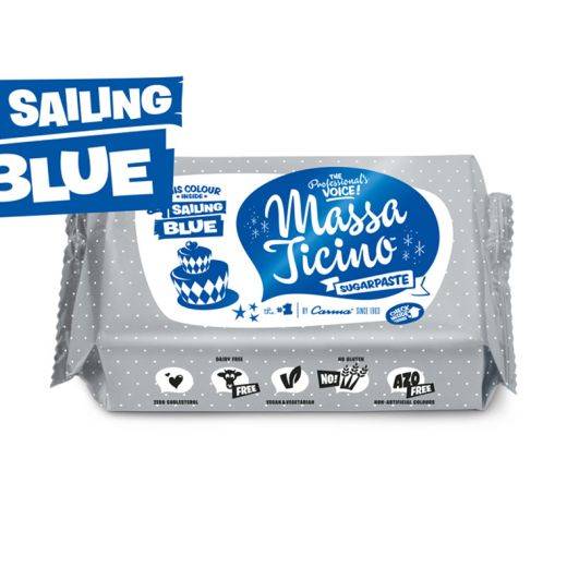 BLUE SUGAR PASTE – MASSA TICINO SAILING BLUE – FLOWPACK 250G