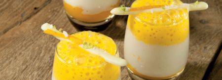Frappé al litchi e cioccolato bianco