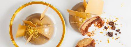 Golden dessert dome