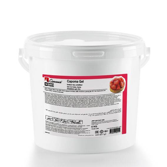 STRAWBERRY GEL, FIRM – CAPOMA GEL – PAIL 6KG