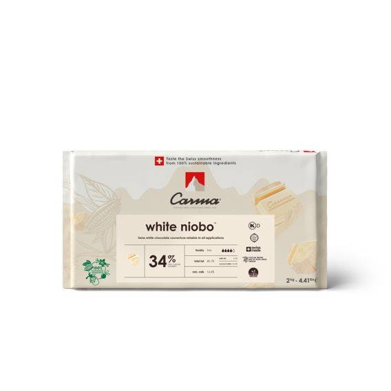 WHITE COUVERTURE - WHITE NIOBO 34% - BLOCK - 2KG FLOW PACK