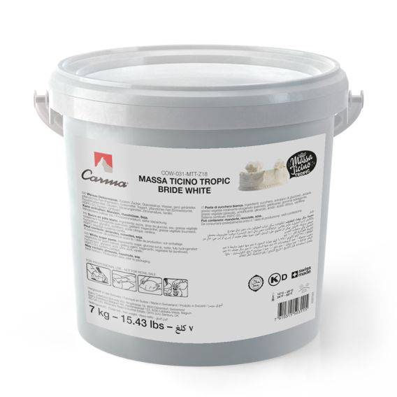 PASTA DI ZUCCHERO - MASSA TICINO™ TROPIC - BIANCO - SECCHIO 7KG