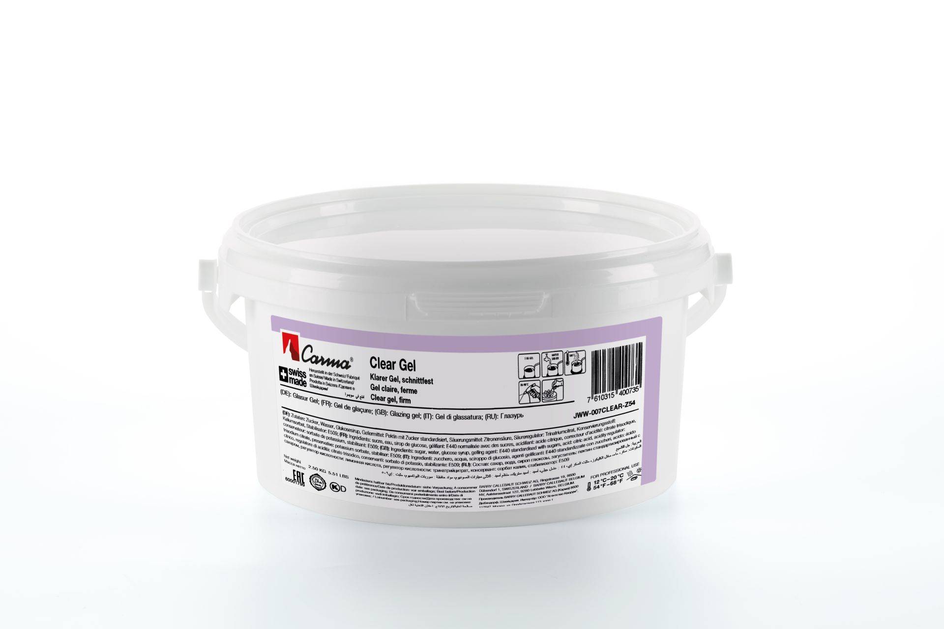 Carma - CLEAR GEL, FIRM – CLEAR GEL – PAIL 2.5KG | carma.ch