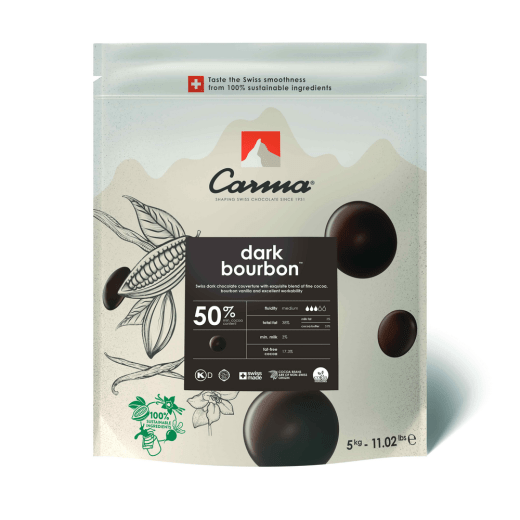 DARK COUVERTURE - DARK BOURBON 50% - DROPS - BAG 5KG