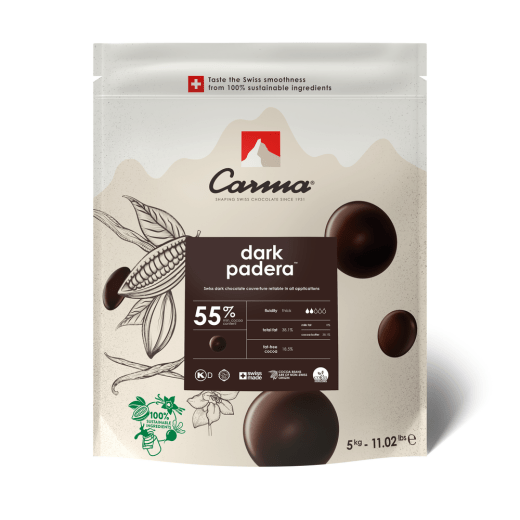 DARK COUVERTURE - DARK PADERA 55% - DROPS - BAG 5KG
