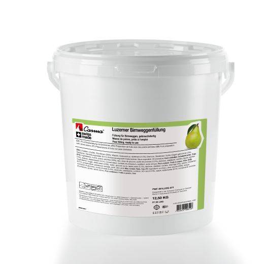 FÜLLUNG FÜR BIRNENPASTETEN - LUZERNER BIRNENWEGGEN-FÜLLUNG - 12,5 KG KESSEL