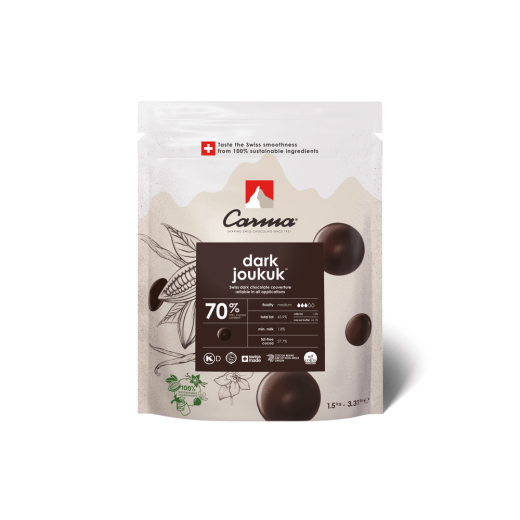 DARK COUVERTURE - DARK JOUKUK 70% - DROPS - BAG 1,5KG