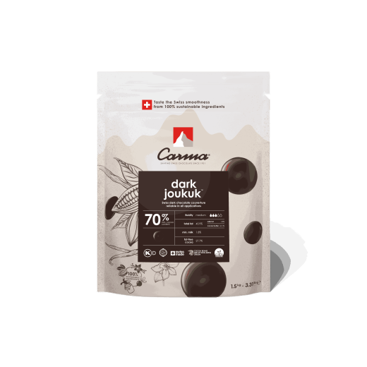 DARK COUVERTURE - DARK JOUKUK 70% - DROPS - BAG 1,5KG