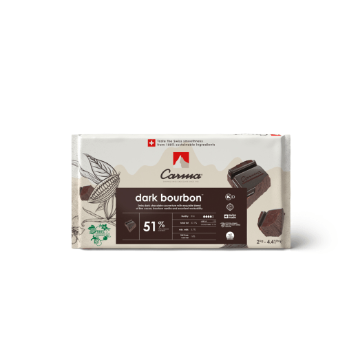 DARK COUVERTURE - DARK BOURBON 51% - BLOCK - FLOW PACK 2KG