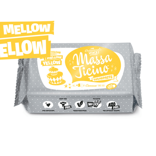 GELBE ZUCKERPASTE – MASSA TICINO MELLOW YELLOW – FLOWPACK 250G