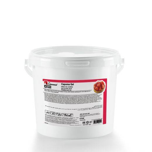 Gels und Glasuren - Erdbeergel - Capoma-Gel, fest - 12.5kg Kessel